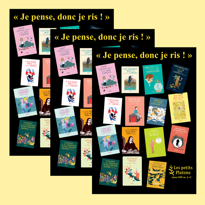Offre spéciale : 3 affiches "Je pense, donc je ris ! " pour seulement 20 € !