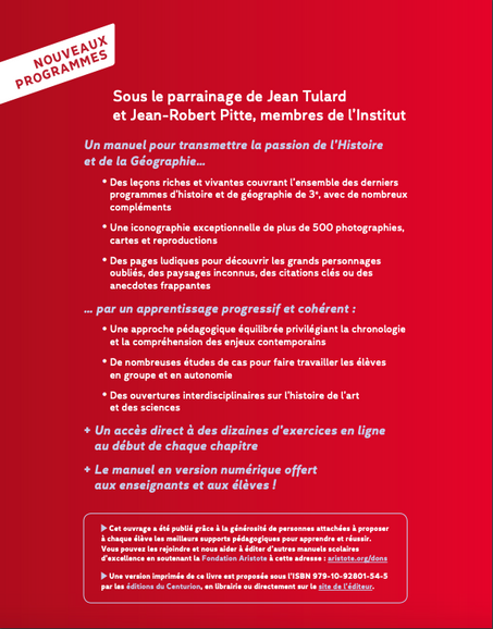 Nouveau Manuel d'Histoire-Géographie 3e - Lot de 10 exemplaires