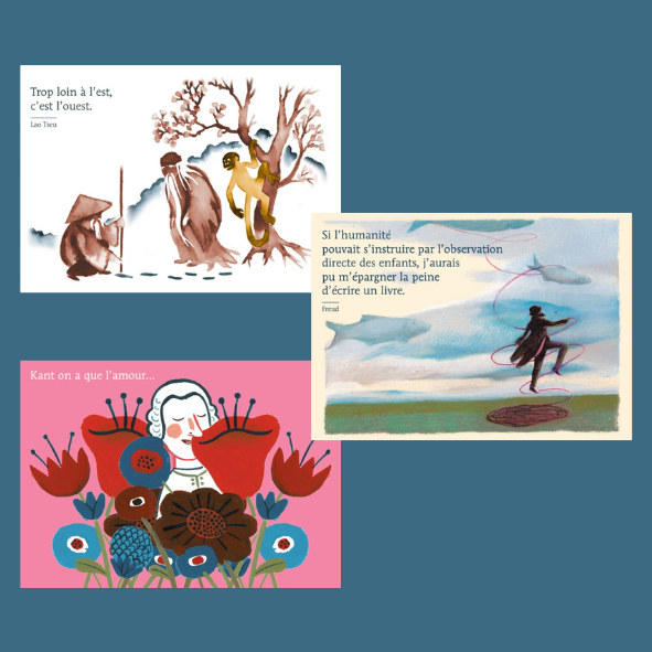 Lot de 3 cartes postales