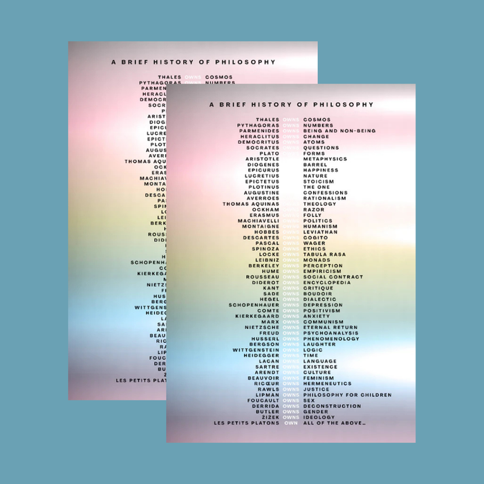 Offre spéciale : 2 affiches "A brief history of philosophy" pour le prix d'une !